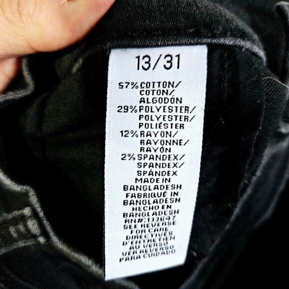 Celebrity Pink Size 13/31 Stretch Skinny Jean Black Distressed Thrashed Emo Punk - Picture 6 of 6